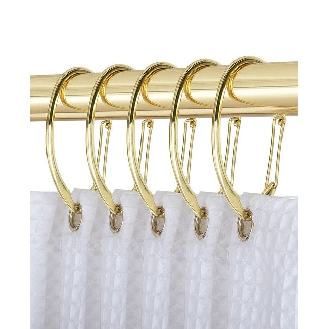 Utopia Alley Rostfreie Duschvorhangringe aus Zink für Badezimmer, 12er-Set