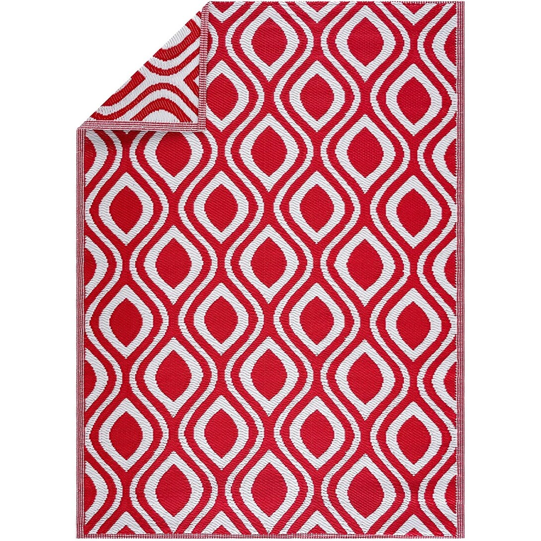 Leichte, wendbare Outdoor-Bodenmatte/Teppich „Venice“ aus recyceltem Kunststoff