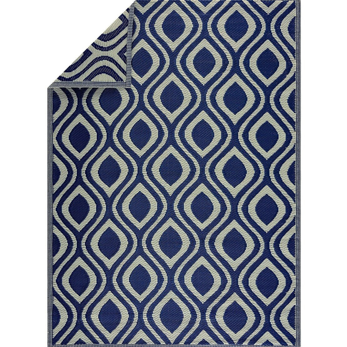 Leichte, wendbare Outdoor-Bodenmatte/Teppich „Venice“ aus recyceltem Kunststoff