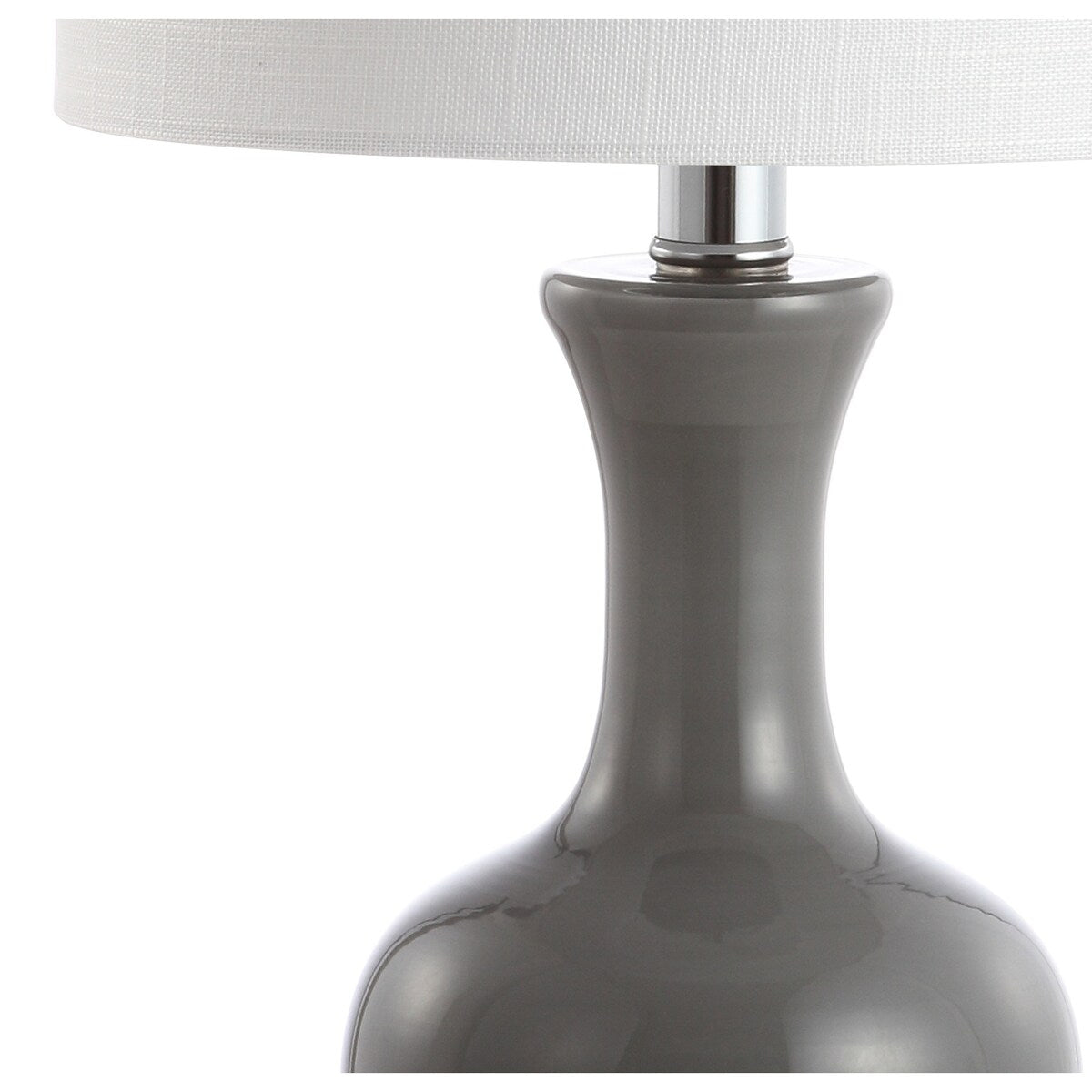 Vermont 22 Glas/Metall LED-Tischleuchte, Weiß (2er-Set) von JONATHAN Y