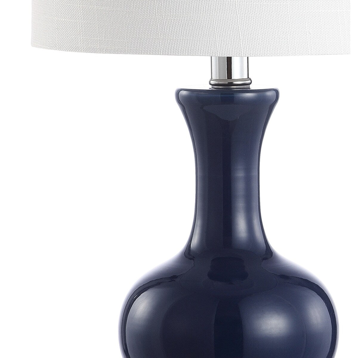Vermont 22 Glas/Metall LED-Tischleuchte, Weiß (2er-Set) von JONATHAN Y