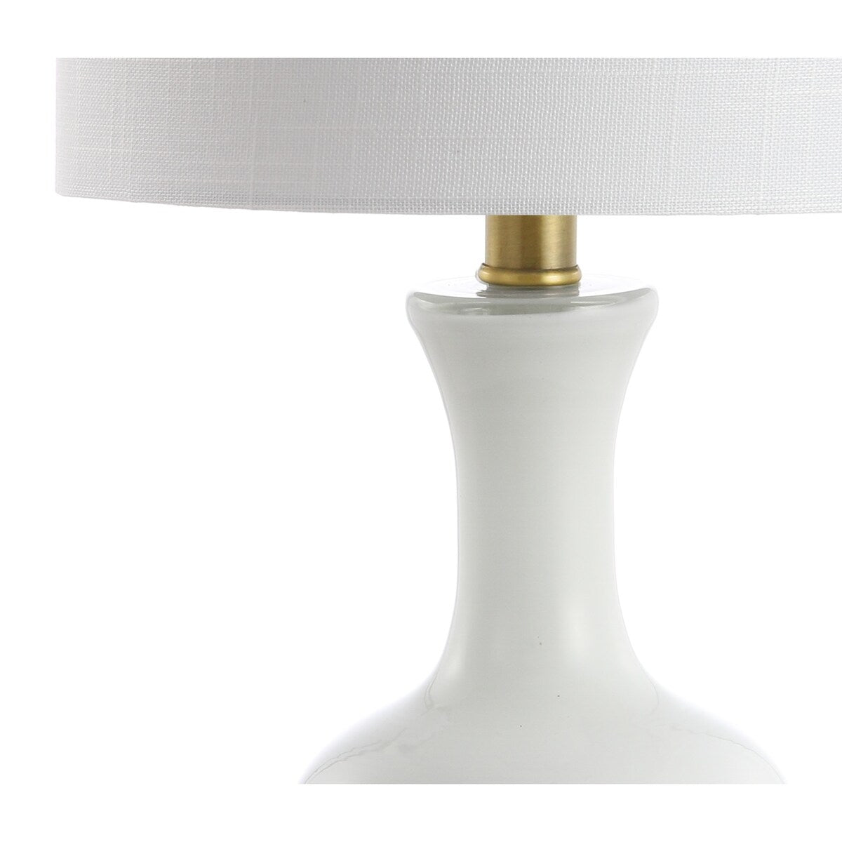 Vermont 22 Glas/Metall LED-Tischleuchte, Weiß (2er-Set) von JONATHAN Y