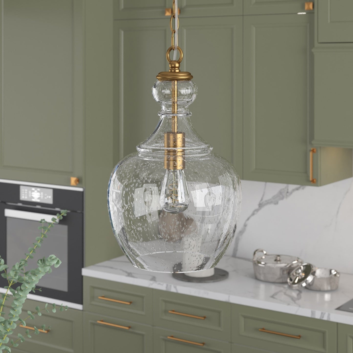 Verona 11 Wide Pendelleuchte mit Glasschirm - 11 Wide