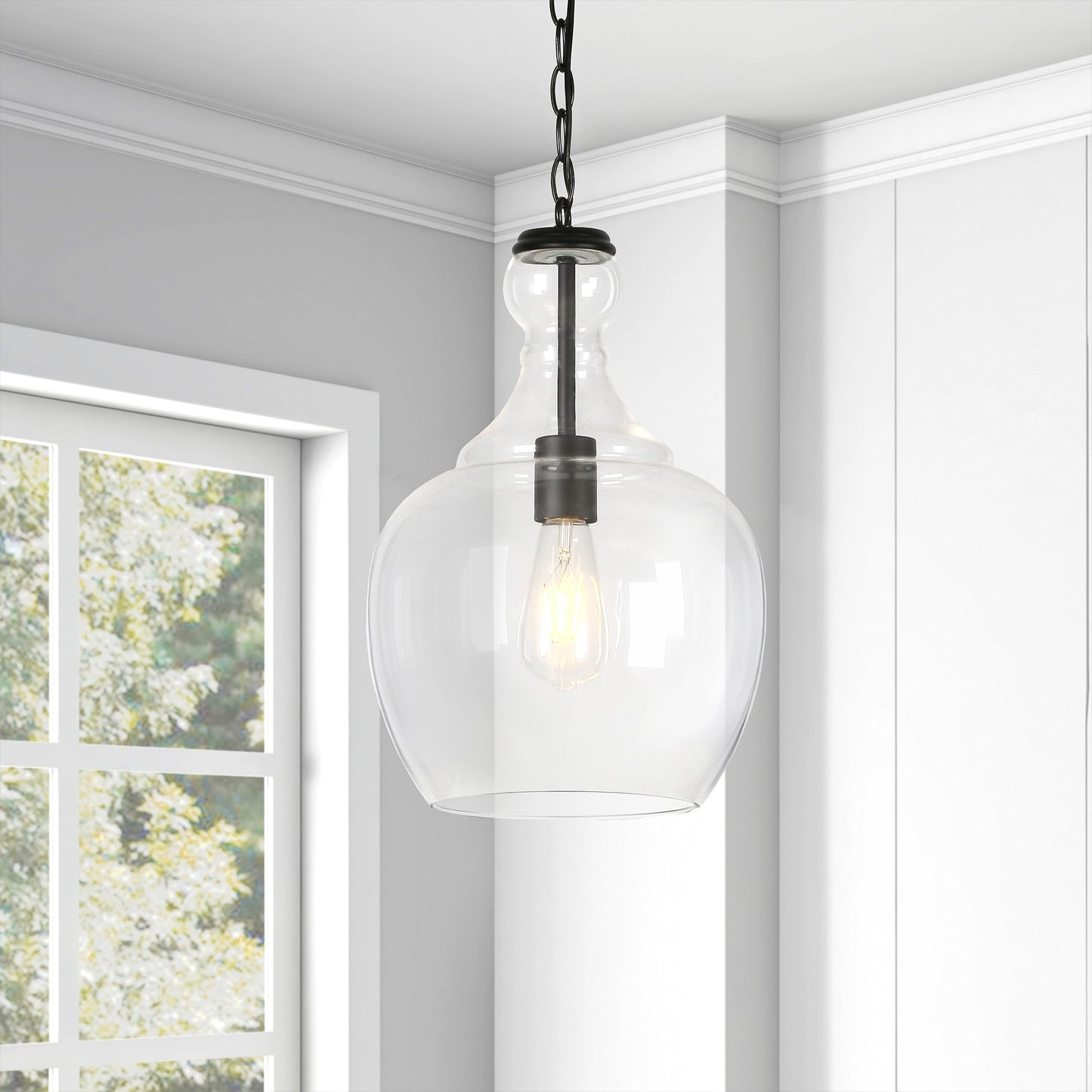 Verona 11 Wide Pendelleuchte mit Glasschirm - 11 Wide