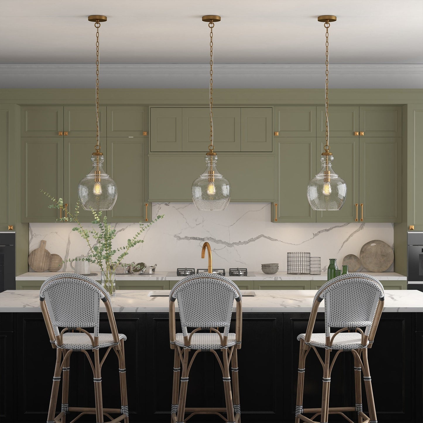 Verona 11 Wide Pendelleuchte mit Glasschirm - 11 Wide