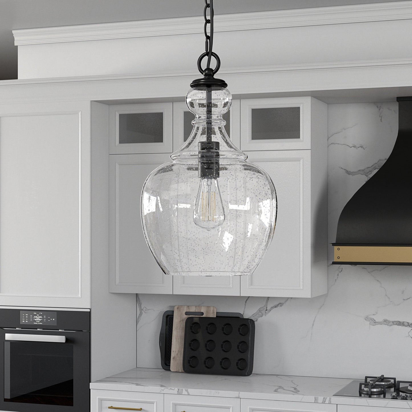 Verona 11 Wide Pendelleuchte mit Glasschirm - 11 Wide