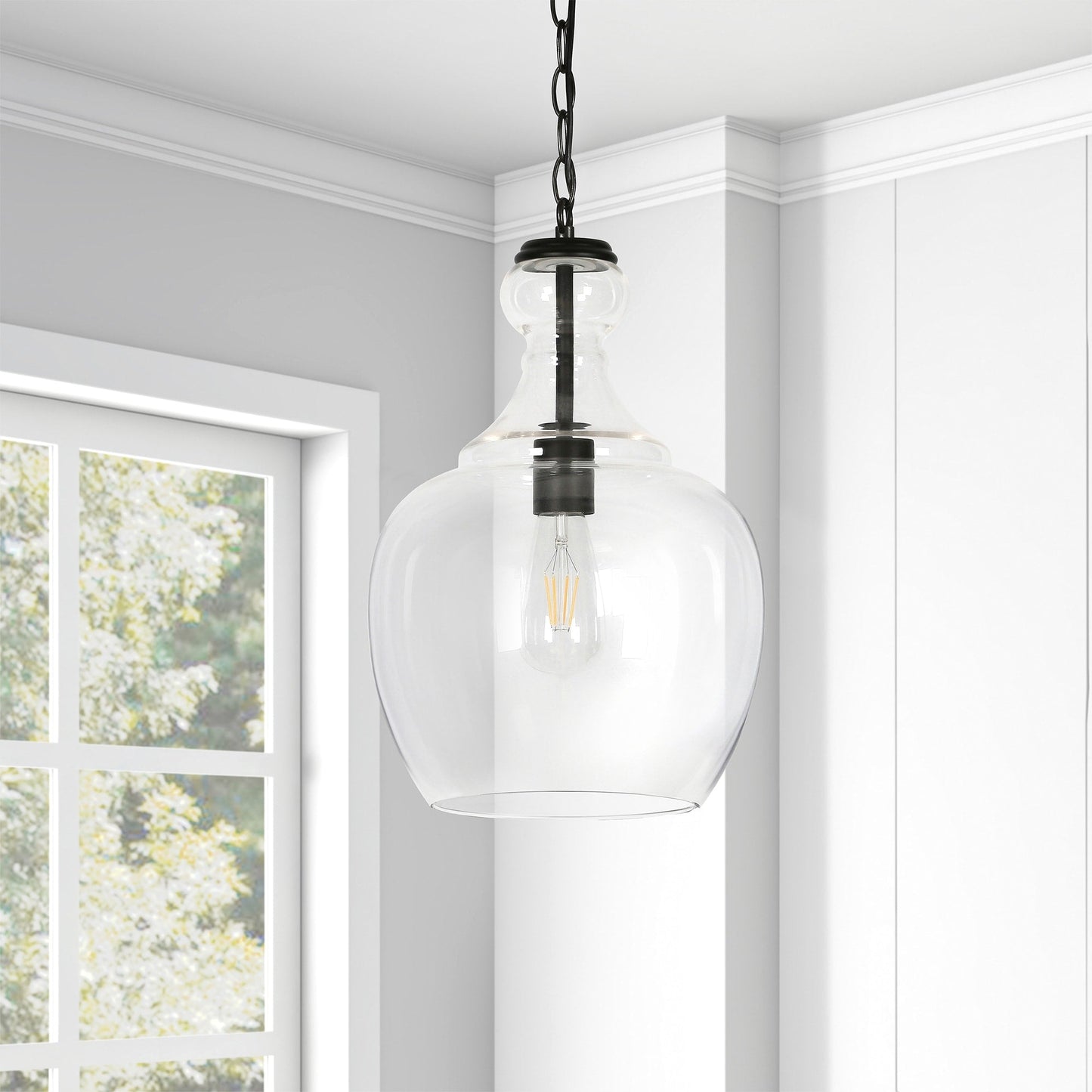 Verona 11 Wide Pendelleuchte mit Glasschirm - 11 Wide