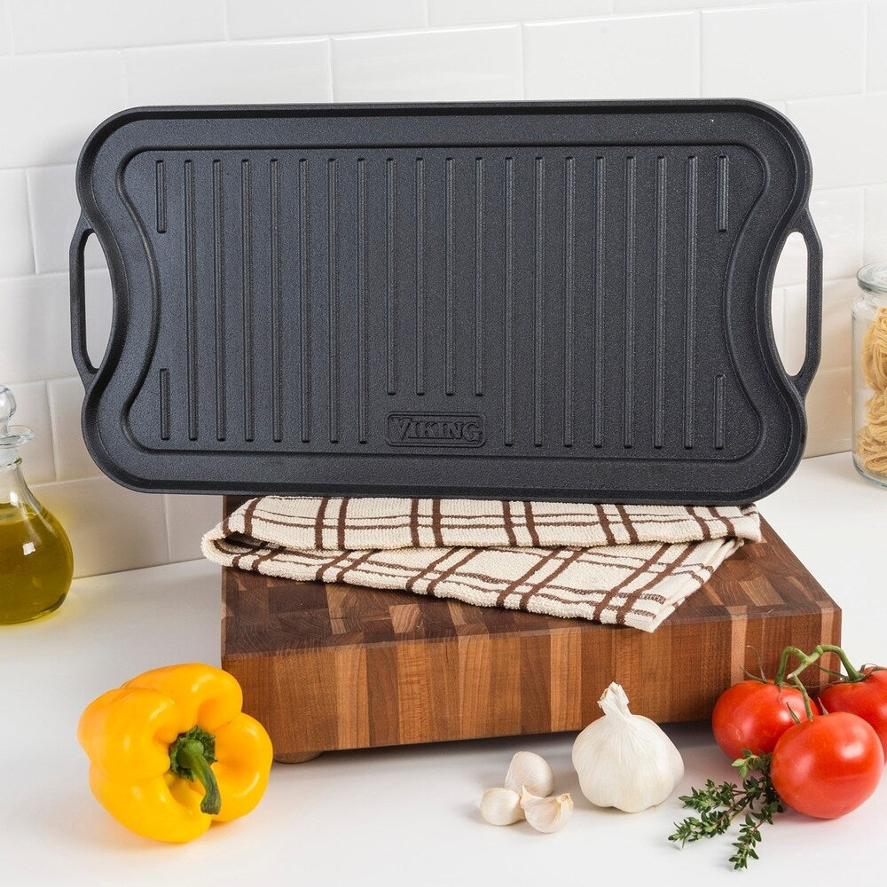 Viking Gusseisen 20 Wendegrill/Bratpfanne (vorgebrannt)