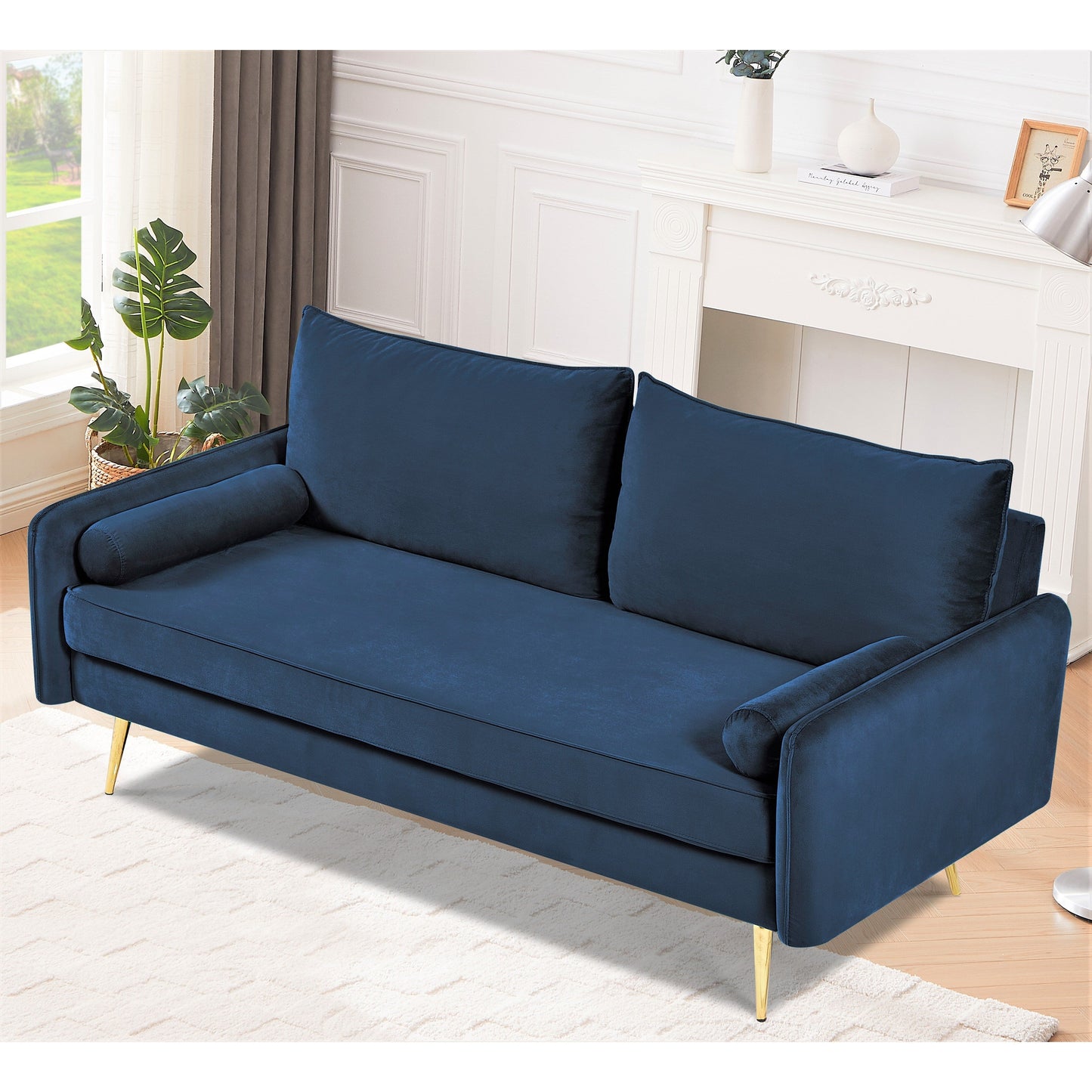 Villeda 70''W Polyester Square Arms Sofa