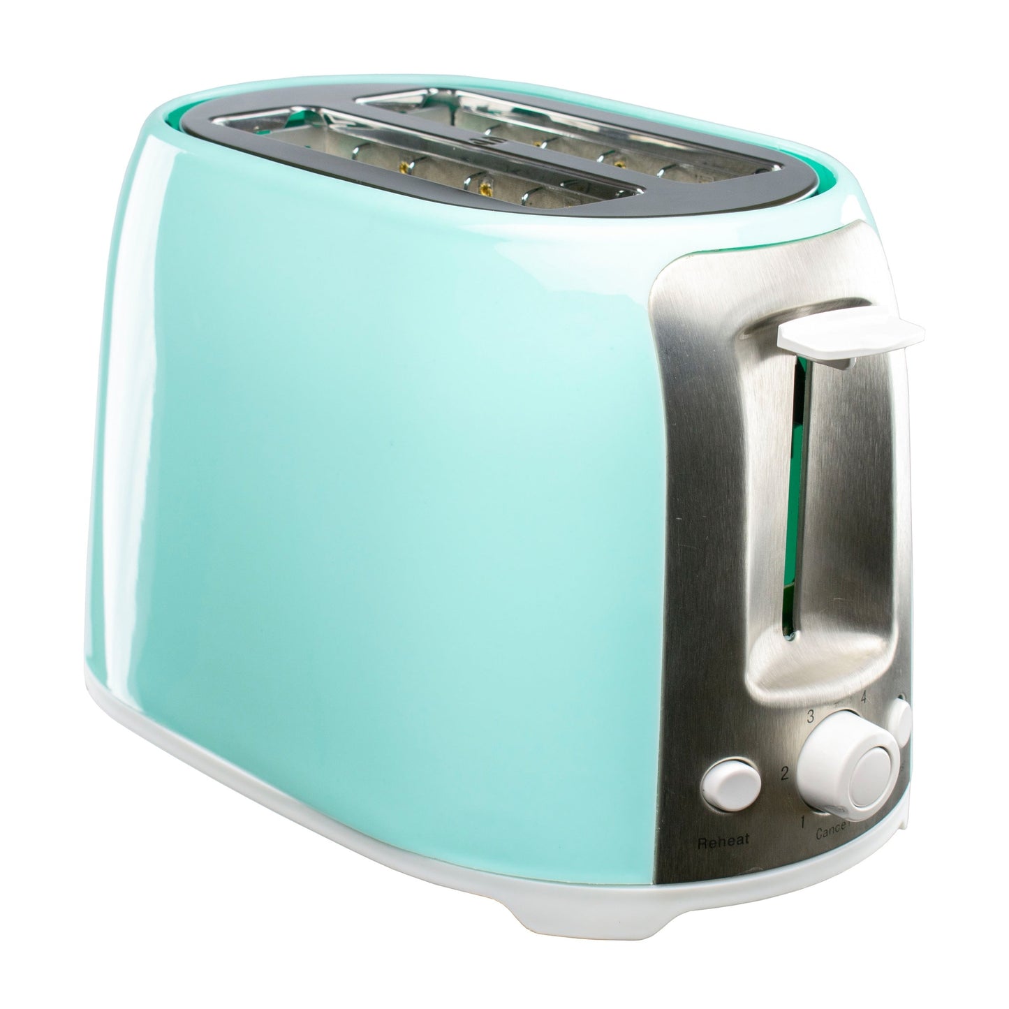 Vintage 2-Scheiben-Toaster mit extra breitem Schlitz und Cool Touch in Türkis