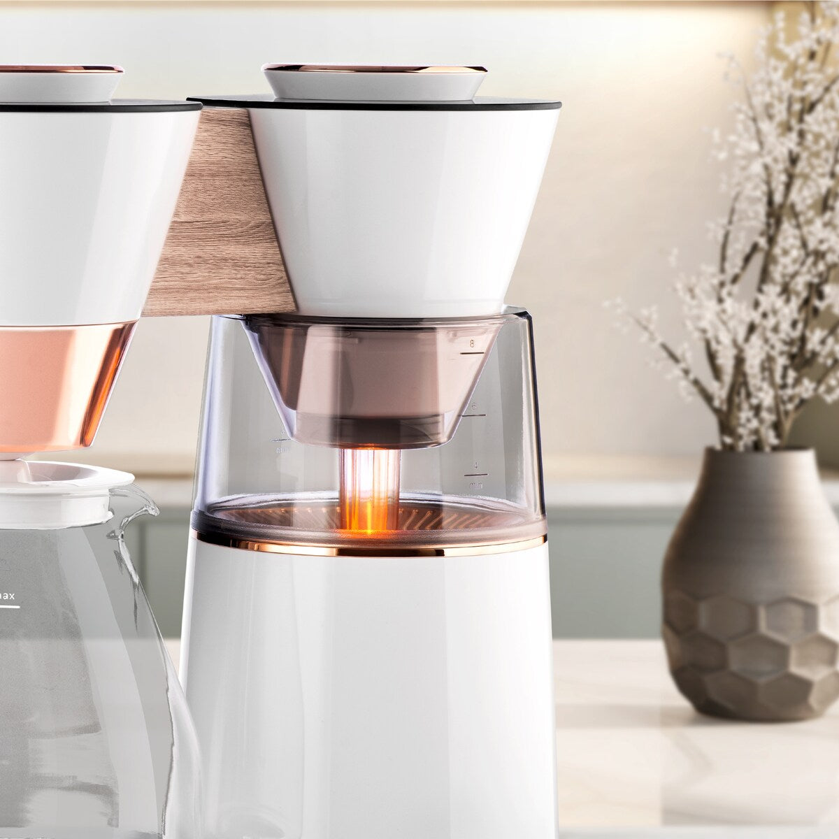 Vision 12-Tassen-Luxus-Filterkaffeemaschine mit drehbarem Armaturenbrett