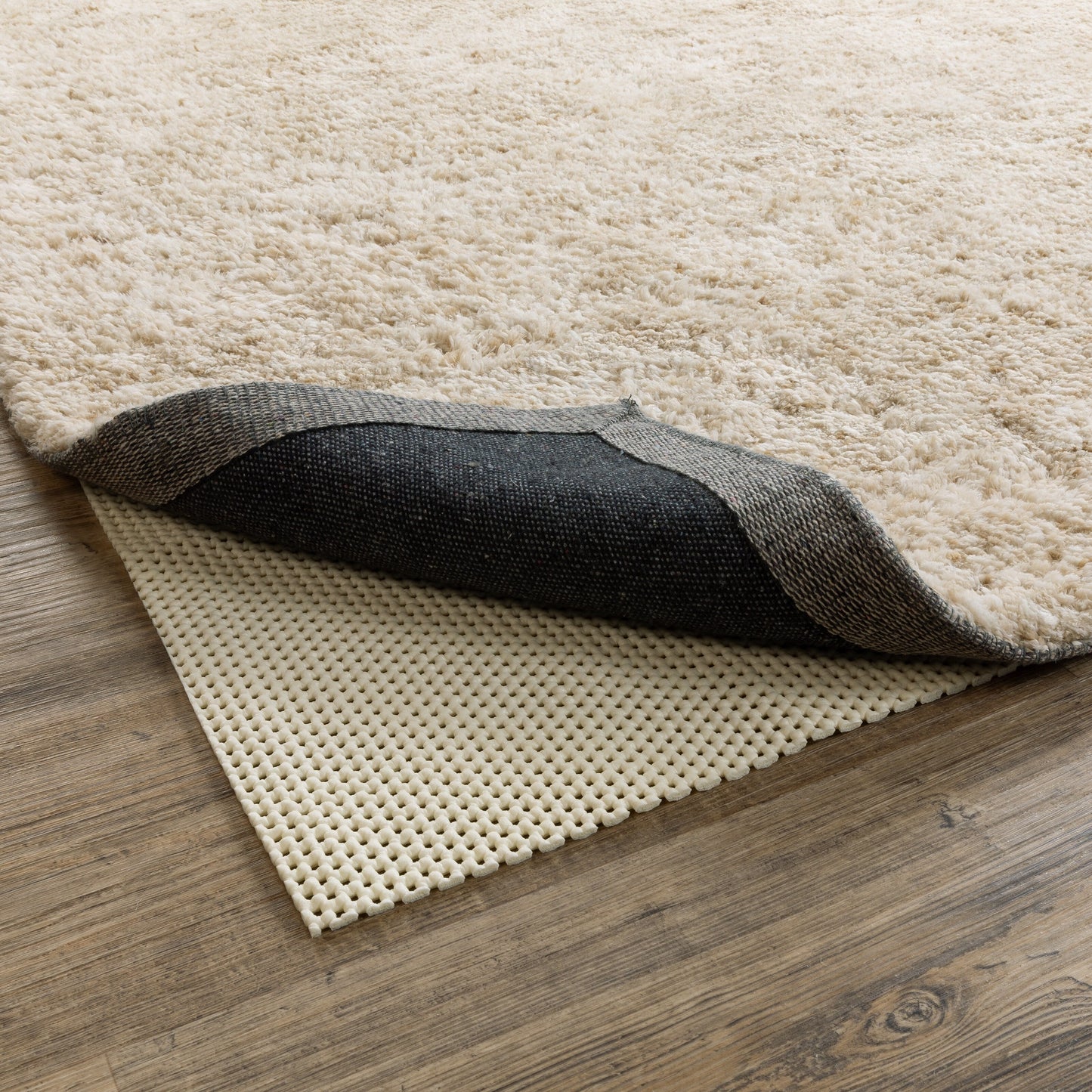 Vista Home Ultra Hold Teppichunterlage aus gestricktem Polyester, PVC-beschichtet, Weiß, Beige
