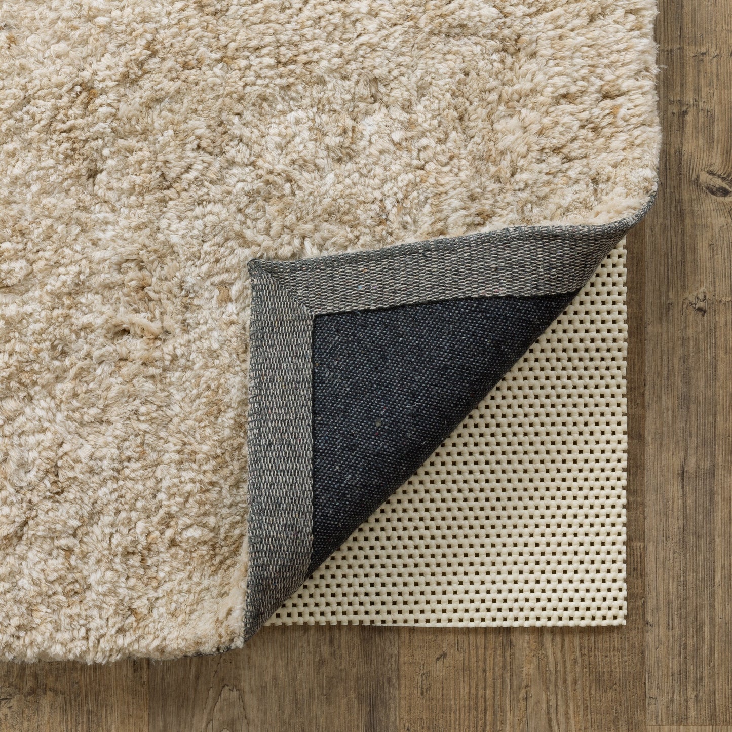 Vista Home Ultra Hold Teppichunterlage aus gestricktem Polyester, PVC-beschichtet, Weiß, Beige