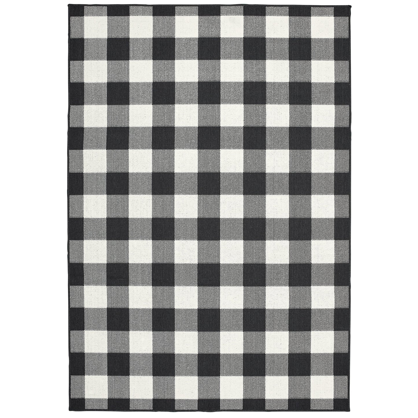 Vista Home Malta Gingham Check Teppich für drinnen und draußen