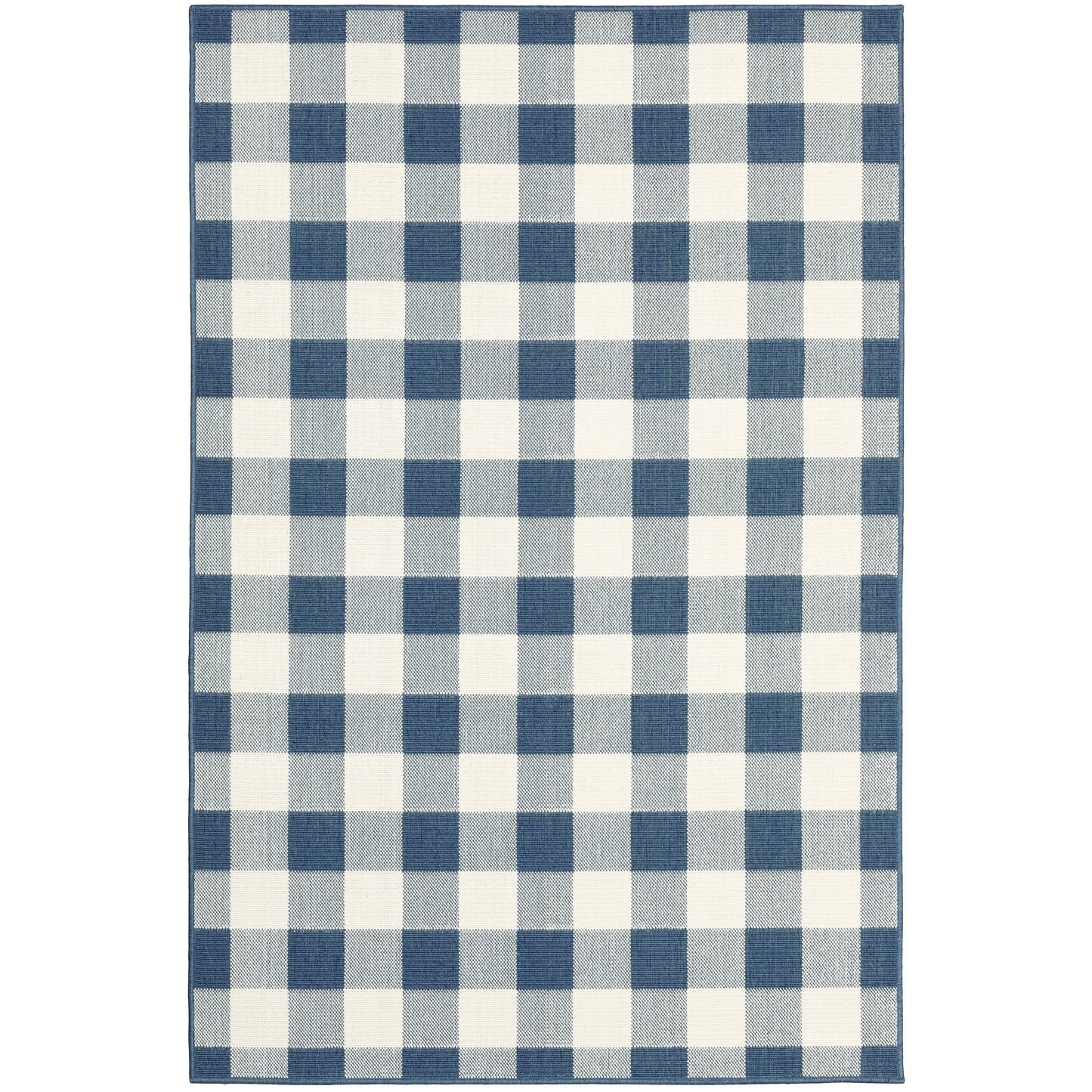 Vista Home Malta Gingham Check Teppich für drinnen und draußen