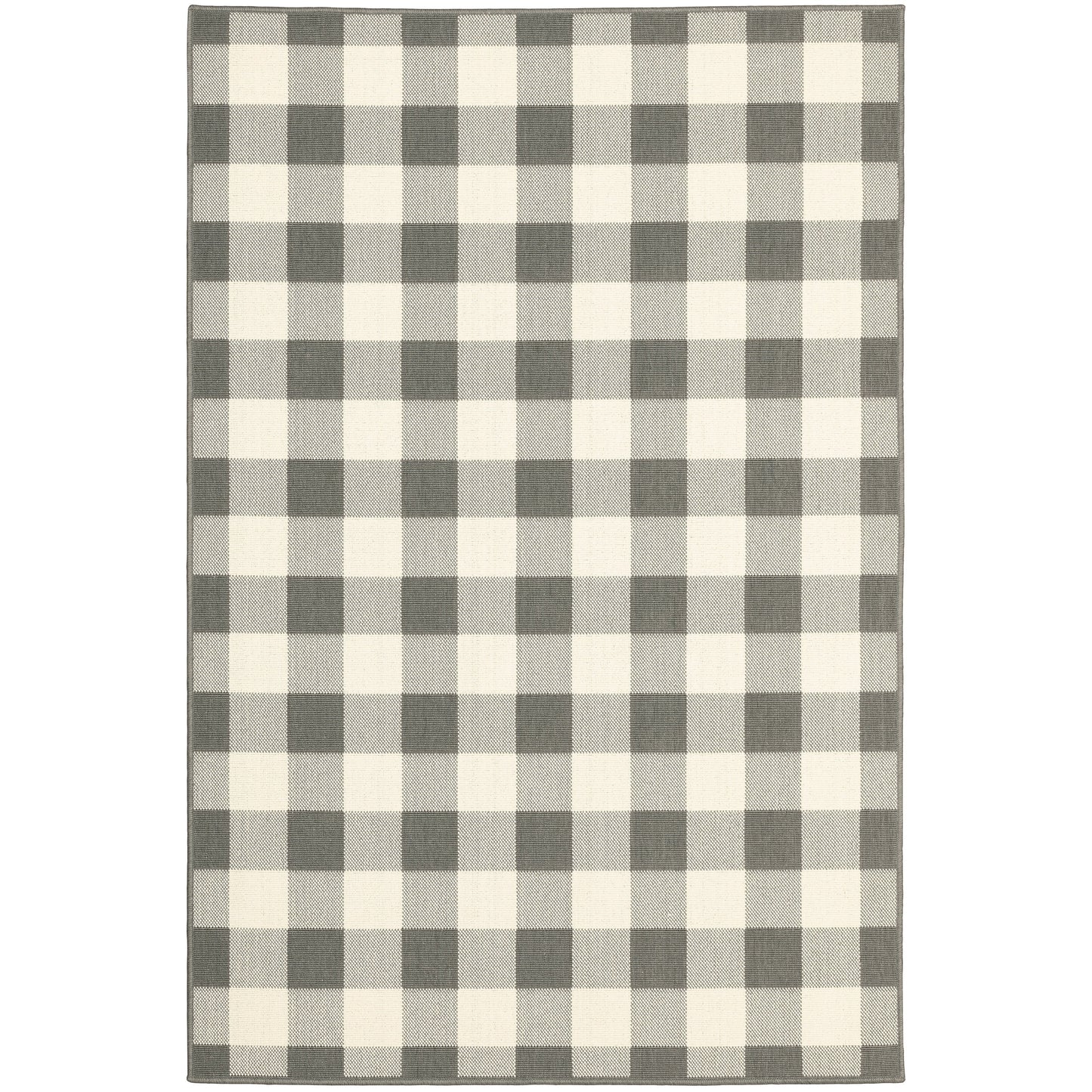 Vista Home Malta Gingham Check Teppich für drinnen und draußen
