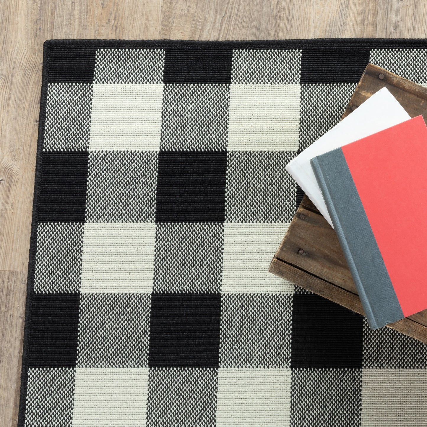 Vista Home Malta Gingham Check Teppich für drinnen und draußen