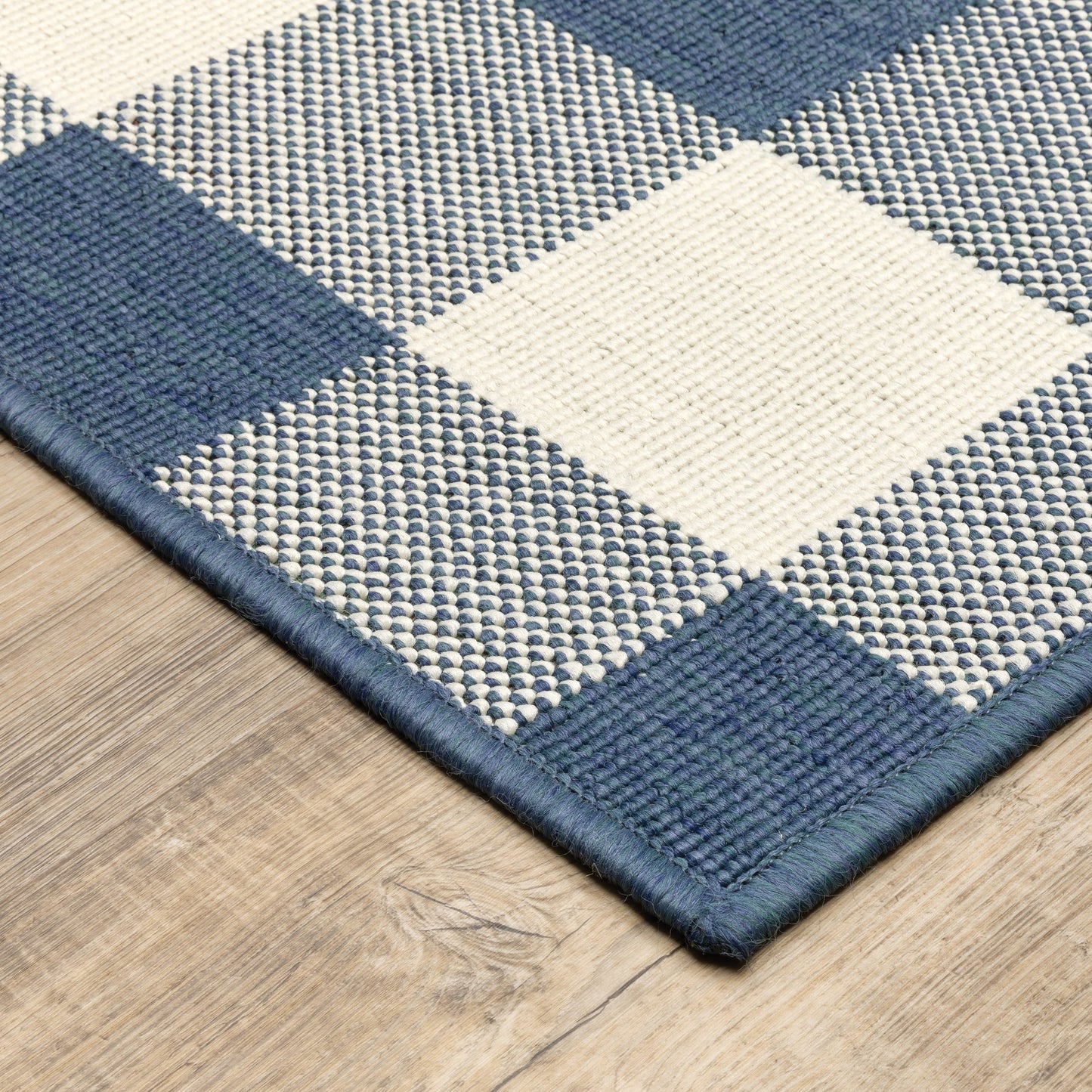 Vista Home Malta Gingham Check Teppich für drinnen und draußen