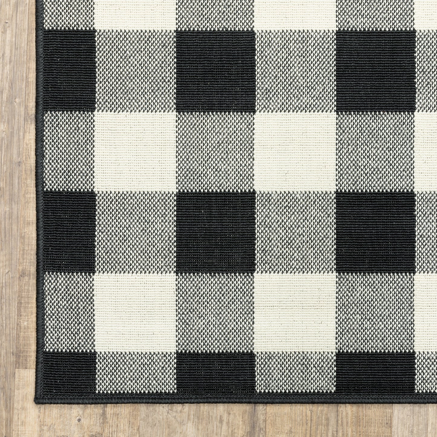 Vista Home Malta Gingham Check Teppich für drinnen und draußen