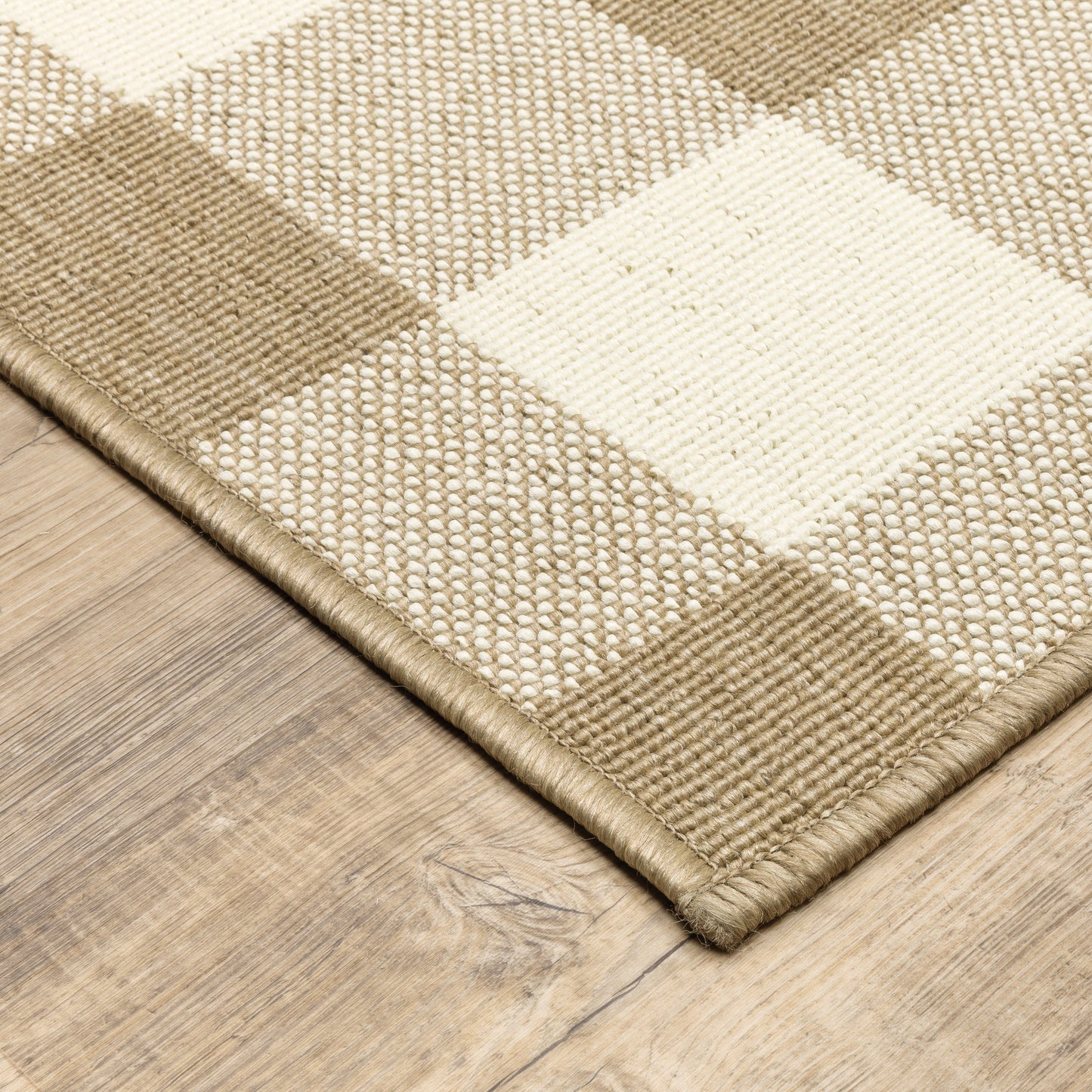 Vista Home Malta Gingham Check Teppich für drinnen und draußen