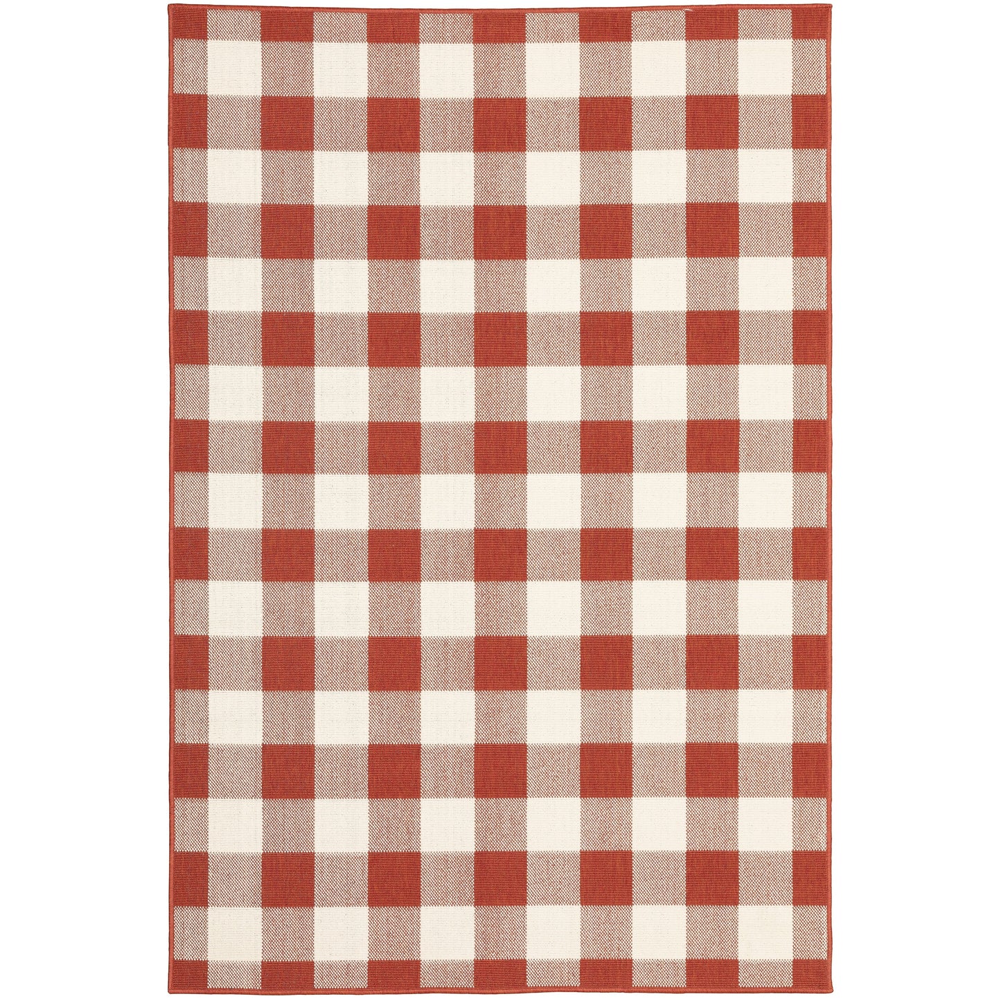 Vista Home Malta Gingham Check Teppich für drinnen und draußen