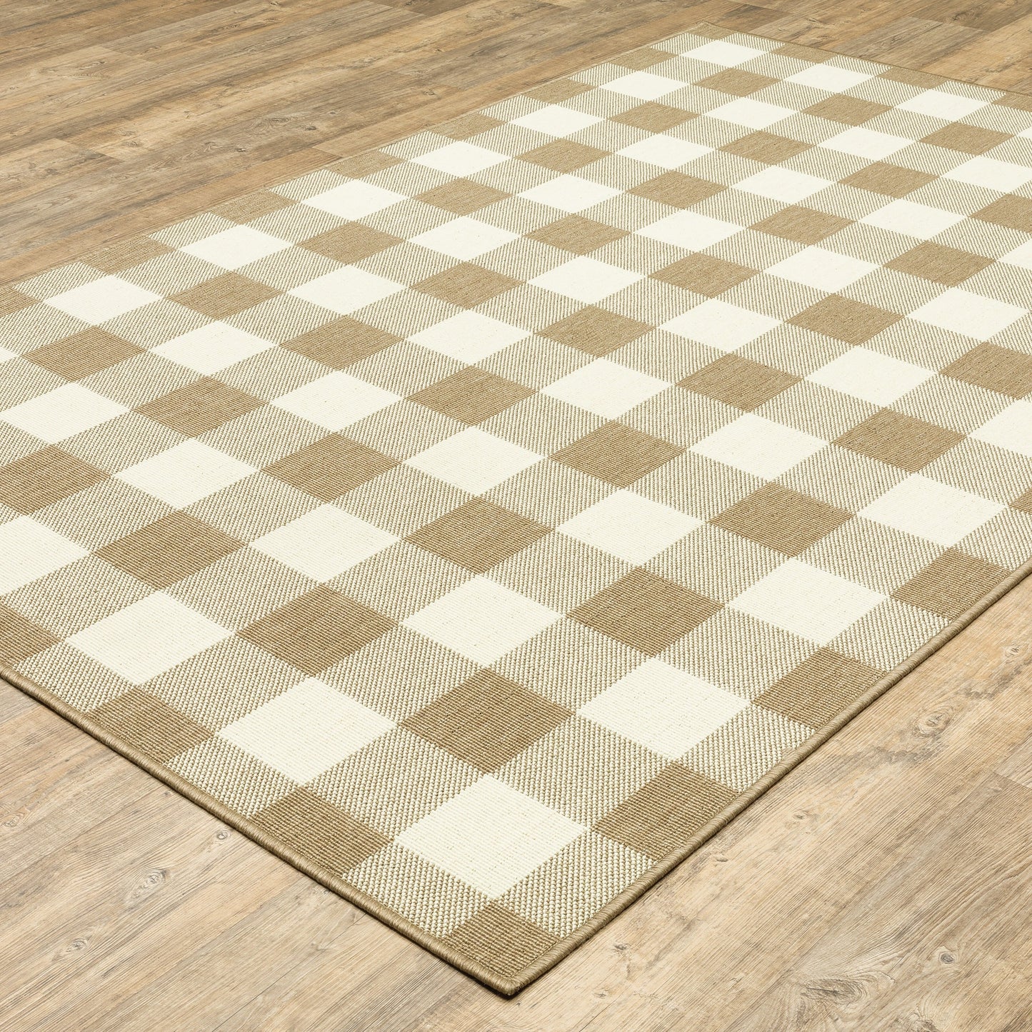 Vista Home Malta Gingham Check Teppich für drinnen und draußen