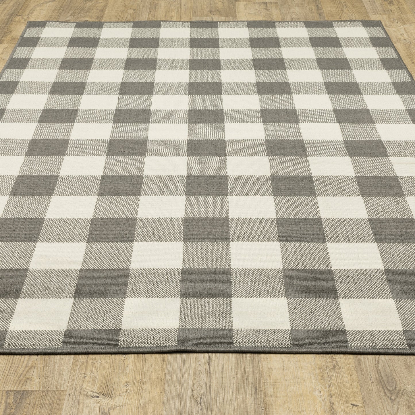 Vista Home Malta Gingham Check Teppich für drinnen und draußen