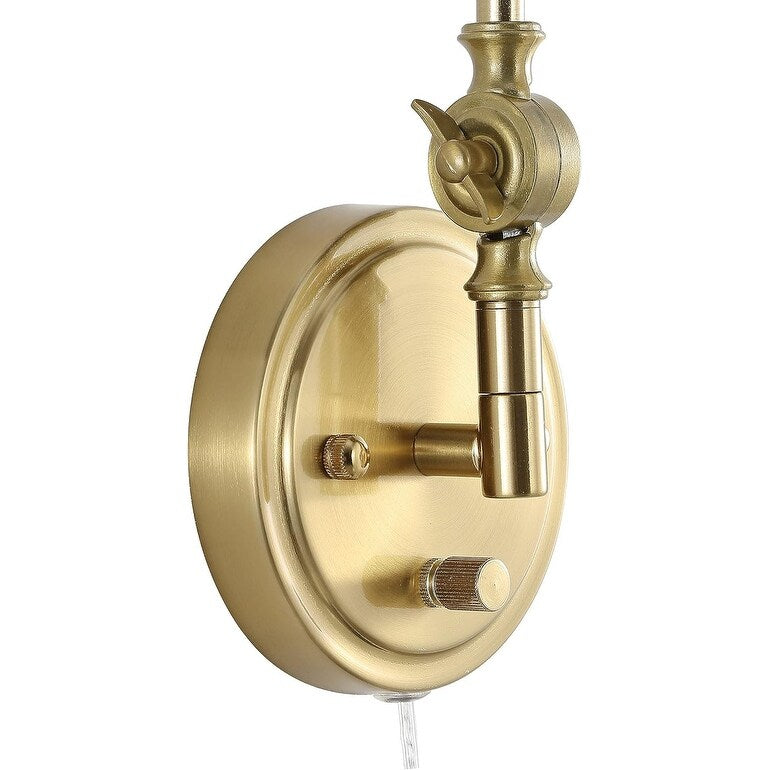 WINGBO Industrielle Wandleuchte mit Schwenkarm und Metallschirm, 2er-Pack...