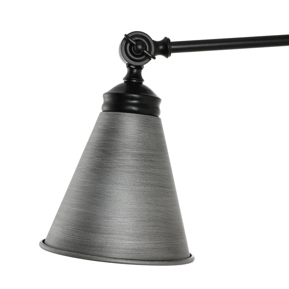 WINGBO Industrielle Wandleuchte mit Schwenkarm und Metallschirm, 2er-Pack...