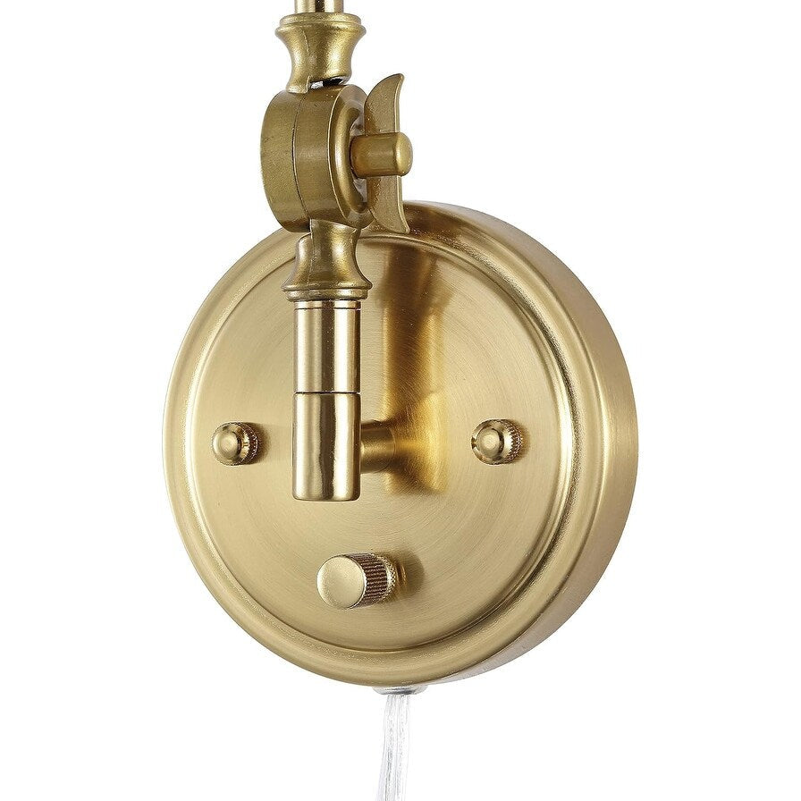 WINGBO Industrielle Wandleuchte mit Schwenkarm und Metallschirm, 2er-Pack...