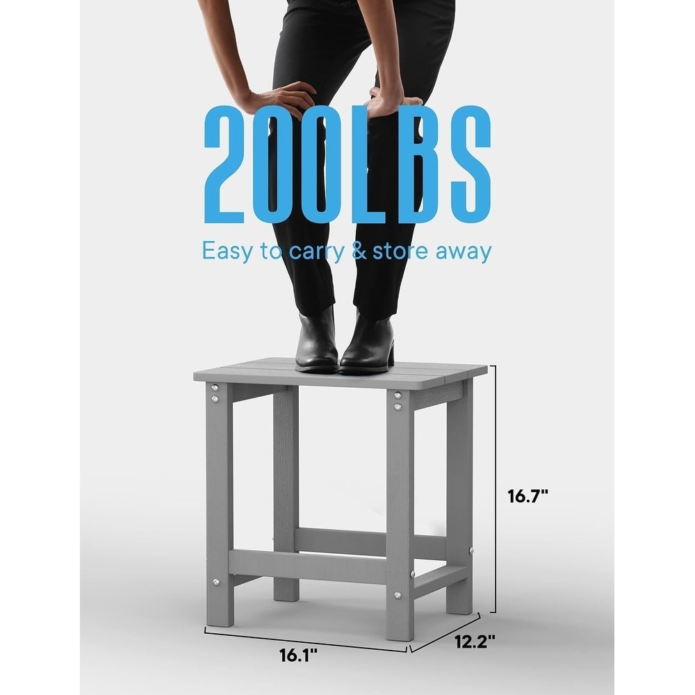 WINSOON Allwetter-Beistelltische für den Außenbereich, HIPS, 2-stufige Adirondack-Tische, 45,7 cm