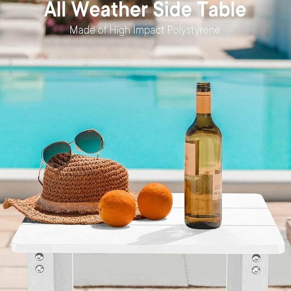 WINSOON Allwetter-Beistelltische für den Außenbereich, HIPS, 2-stufige Adirondack-Tische, 45,7 cm