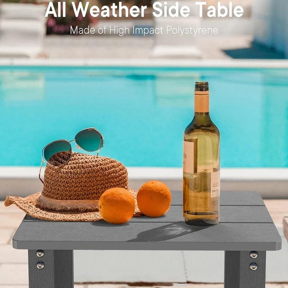 WINSOON Allwetter-Beistelltische für den Außenbereich, HIPS, 2-stufige Adirondack-Tische, 45,7 cm