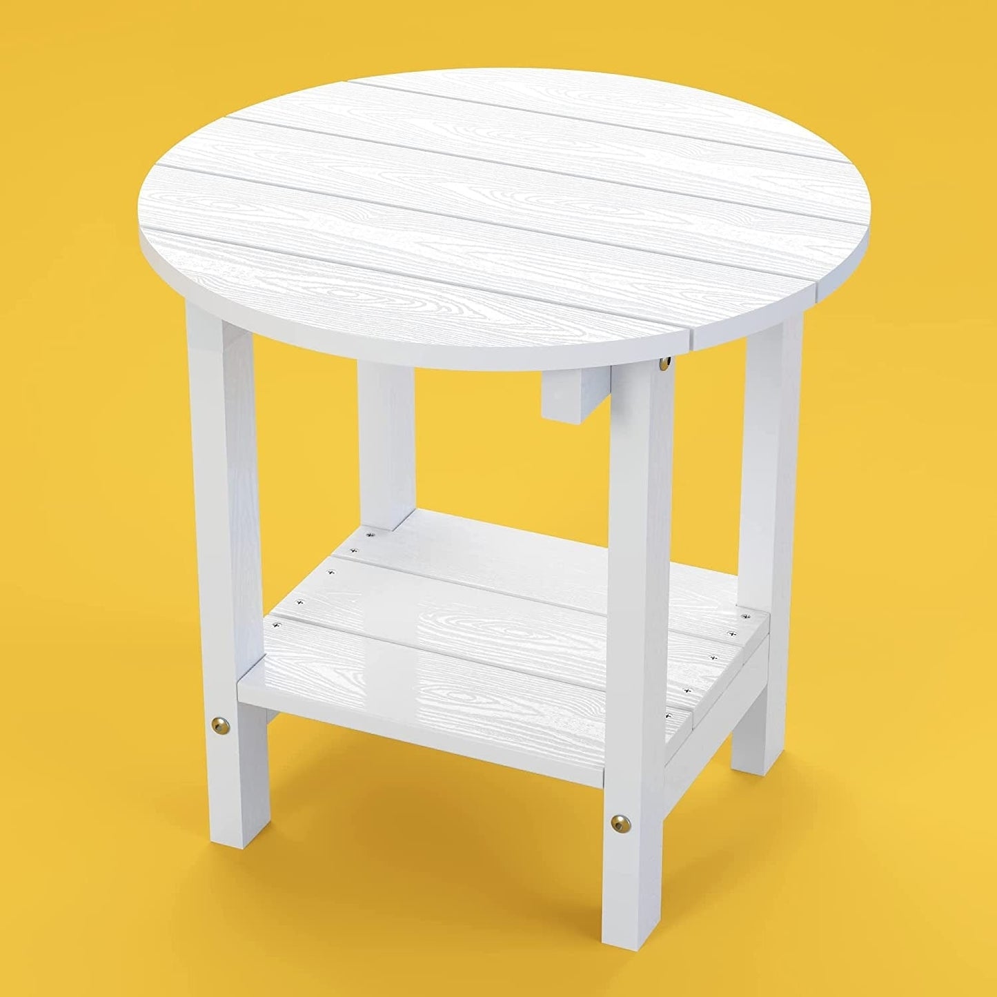 WINSOON Allwetter-Beistelltische für den Außenbereich, HIPS, 2-stufige Adirondack-Tische, 45,7 cm