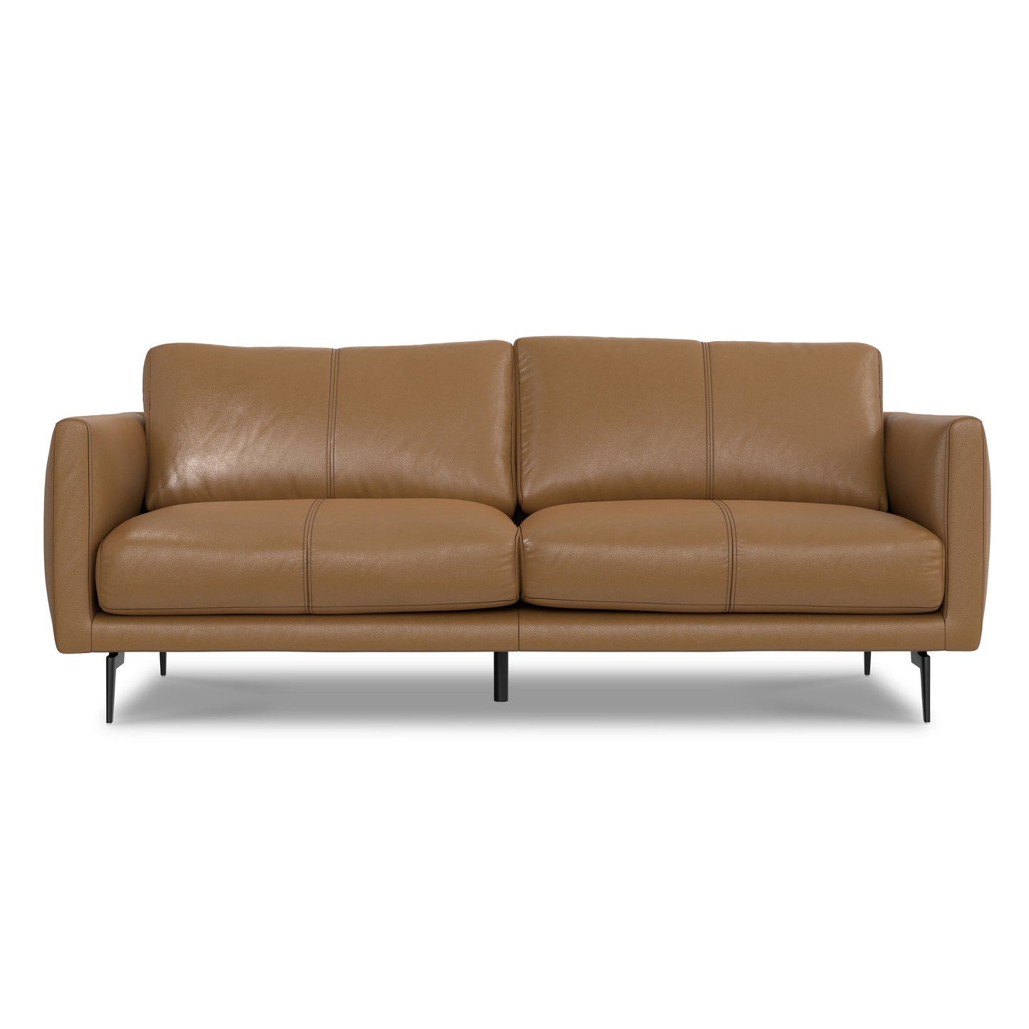 WYNDENHALL Danbury Modern Mid-Century 81 Wide Sofa in Genuine Leather