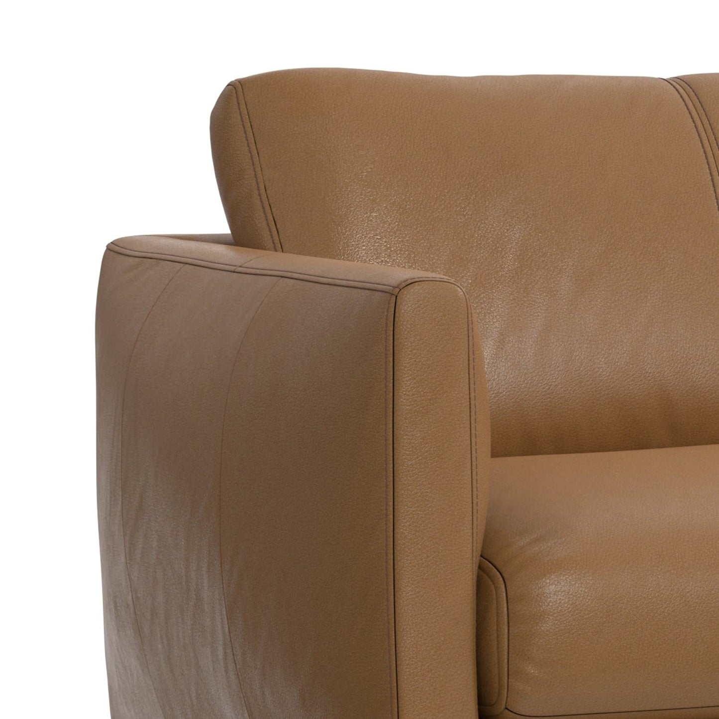 WYNDENHALL Danbury Modern Mid-Century 81 Wide Sofa in Genuine Leather