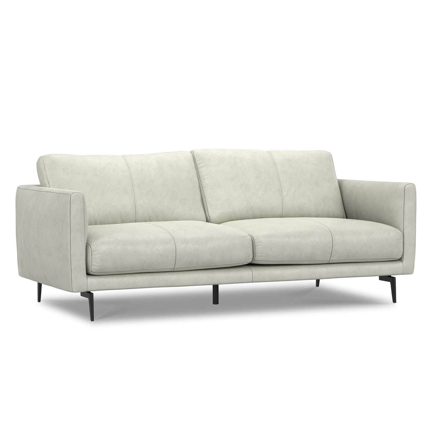 WYNDENHALL Danbury Modern Mid-Century 81 Wide Sofa in Genuine Leather