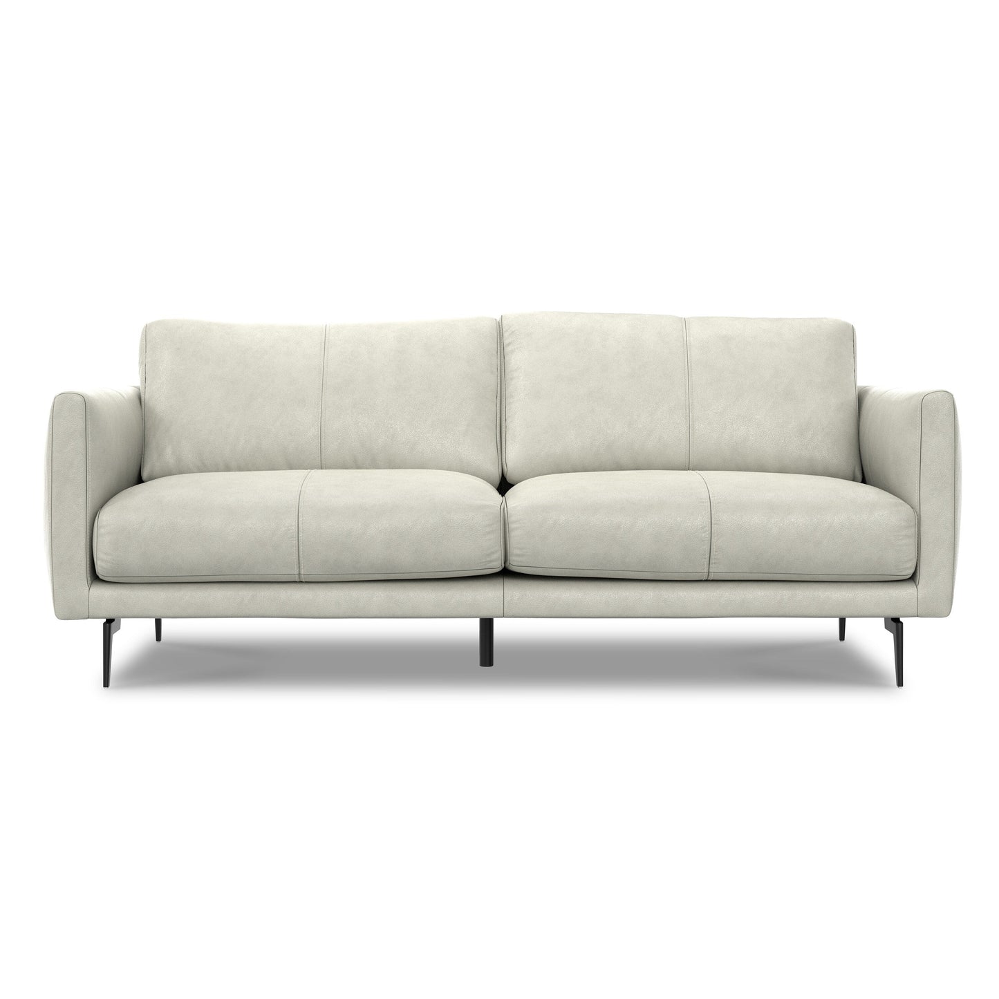 WYNDENHALL Danbury Modern Mid-Century 81 Wide Sofa in Genuine Leather