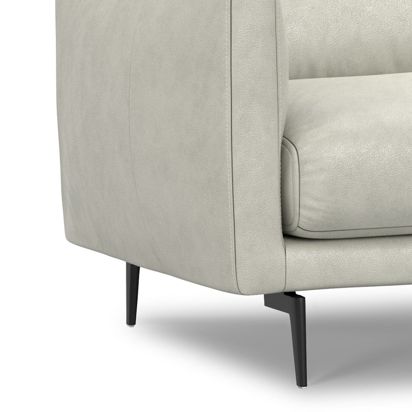 WYNDENHALL Danbury Modern Mid-Century 81 Wide Sofa in Genuine Leather