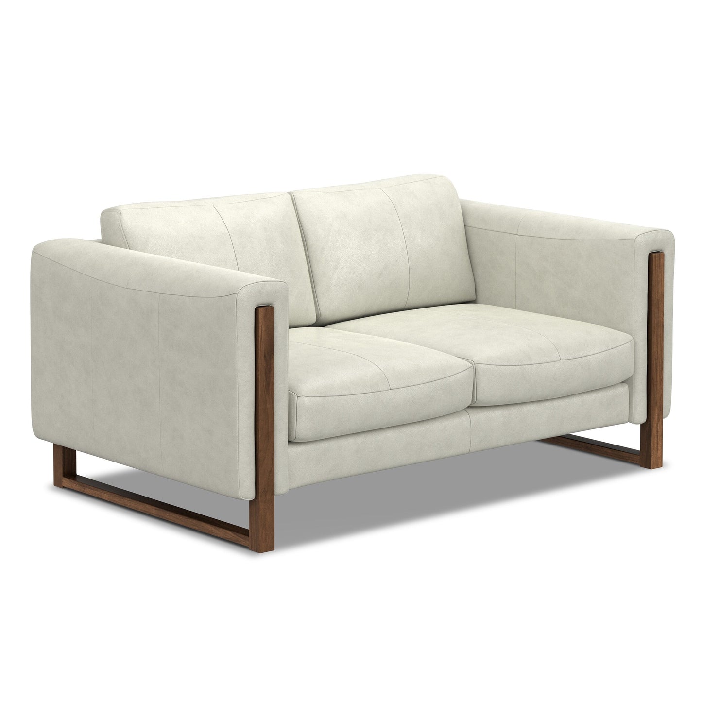 WYNDENHALL Hillcrest Modern, Contemporary 62 inch Wide Sofa in Genuine Leather
