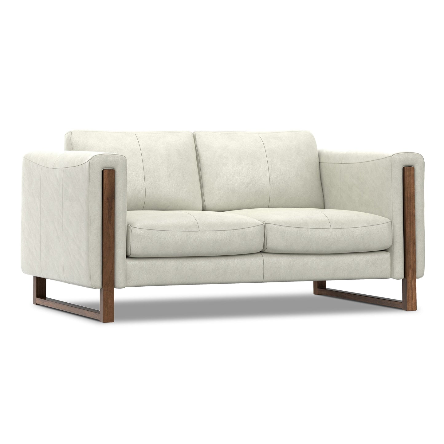 WYNDENHALL Hillcrest Modern, Contemporary 62 inch Wide Sofa in Genuine Leather