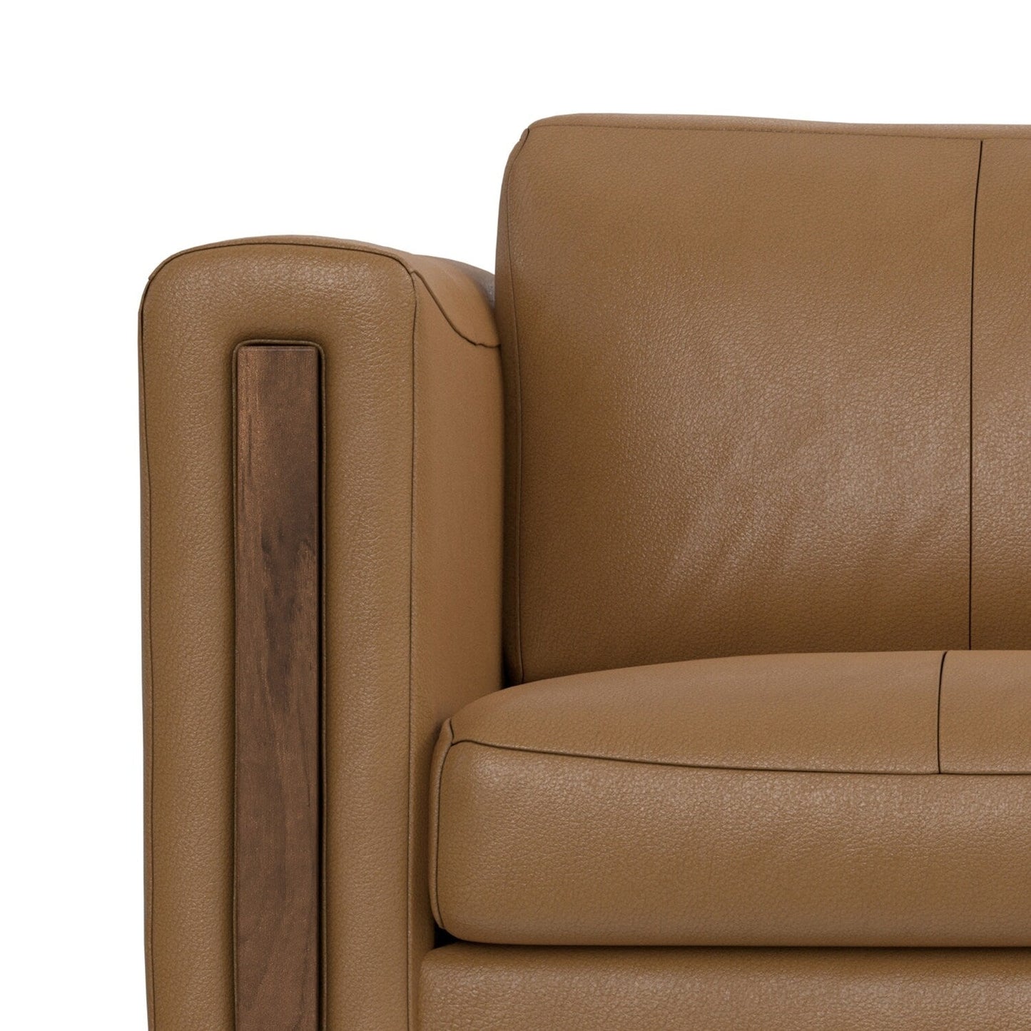 WYNDENHALL Hillcrest Modern, Contemporary 62 inch Wide Sofa in Genuine Leather