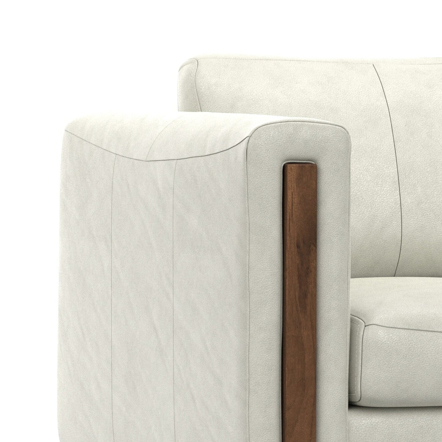 WYNDENHALL Hillcrest Modern, Contemporary 62 inch Wide Sofa in Genuine Leather