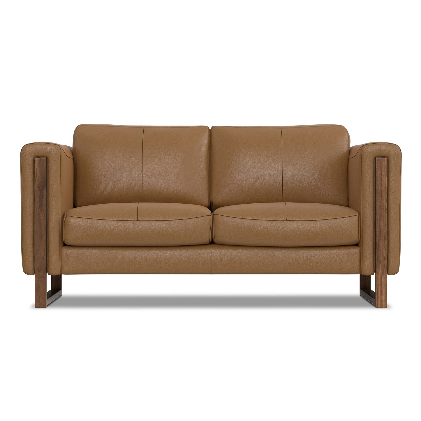 WYNDENHALL Hillcrest Modern, Contemporary 62 inch Wide Sofa in Genuine Leather