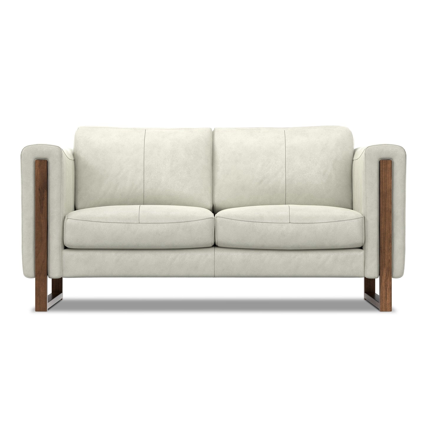 WYNDENHALL Hillcrest Modern, Contemporary 62 inch Wide Sofa in Genuine Leather