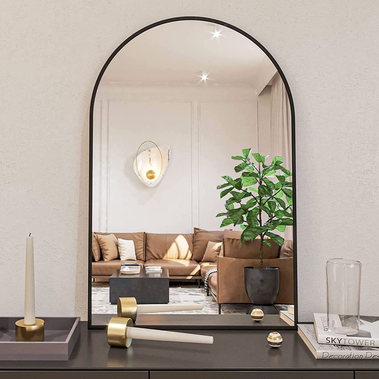 YVANLA Arch Badezimmer-Kosmetikspiegel zur Wandmontage