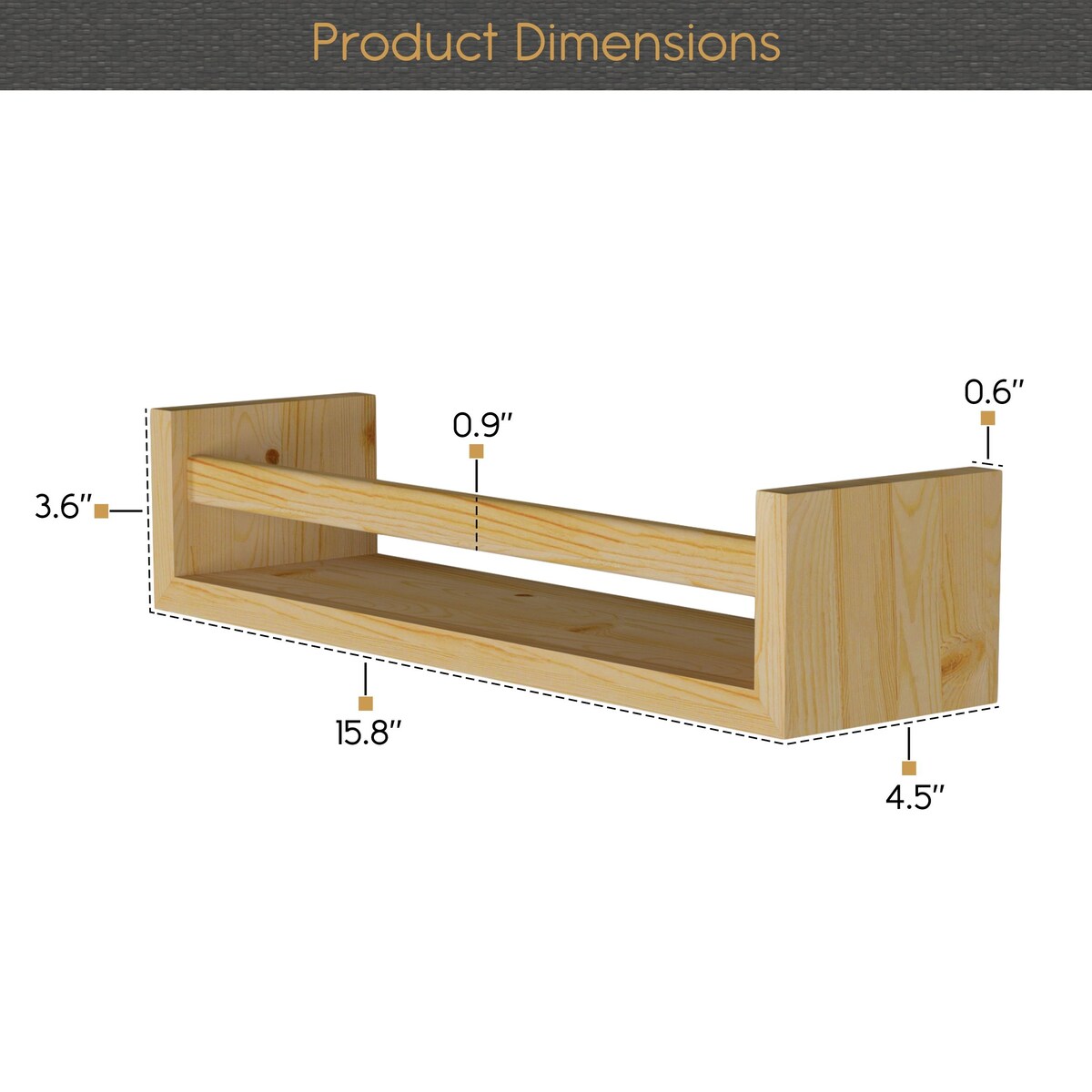 Wallniture Elba Wandregale für Kinder, Aufbewahrung für Spielzeug, Bücherregal aus Holz, 2er-Set – N/A