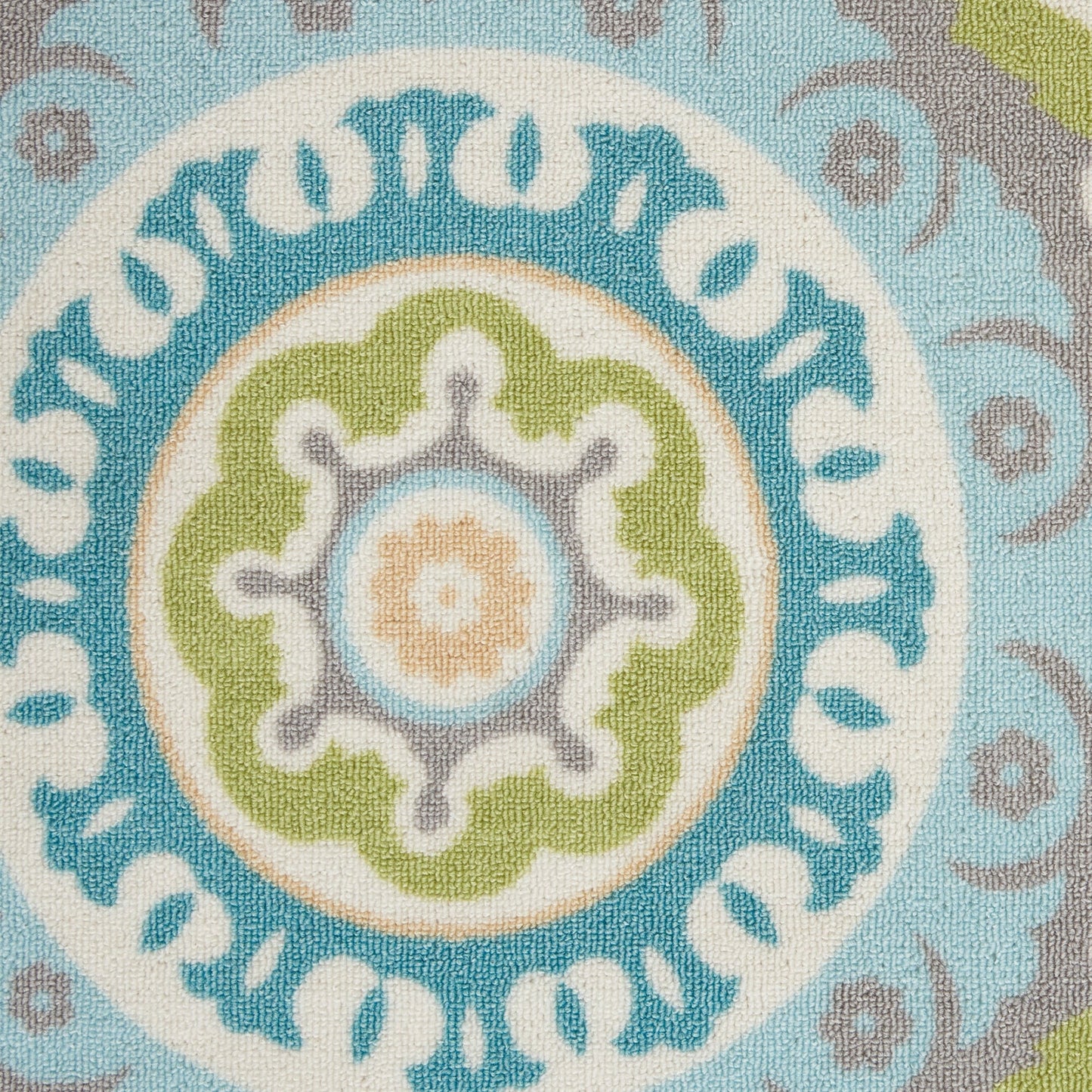 Waverly Sun N' Shade Indoor Outdoor Boho Medallion Area Teppich