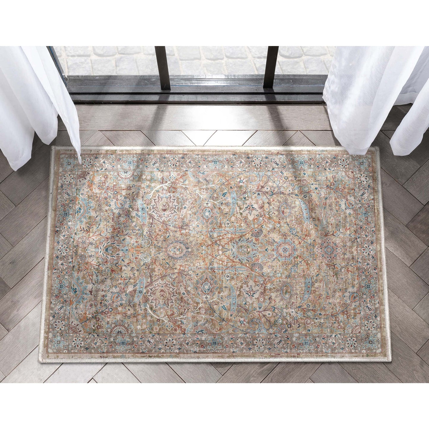 Well Woven Asha Vintage Emilia Flachgewebe-Teppich