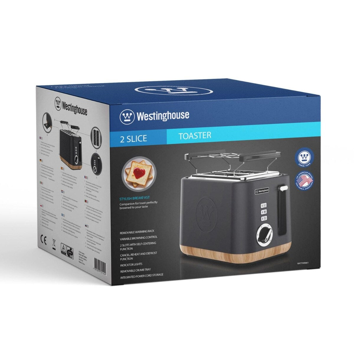 Westinghouse – 2-Scheiben-Toaster – Serie Holzimitat